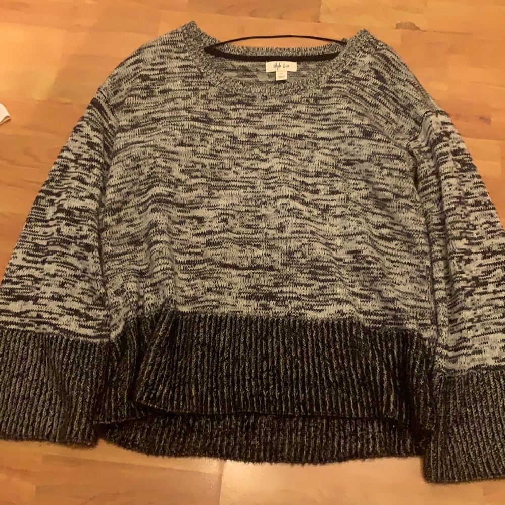Soft sweater type shirt.